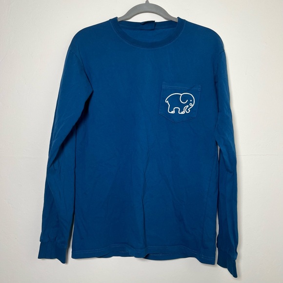 Ivory Ella Long Sleeve Pocket Logo Tee Size S - Picture 2 of 6